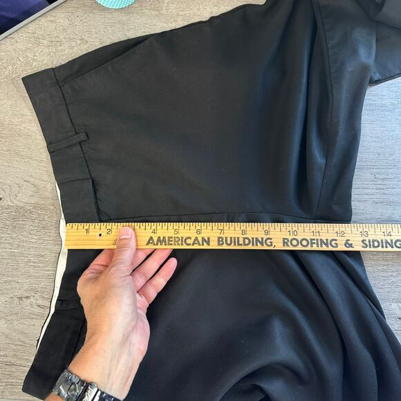 Reformation Wide Leg Flat Front Trouser Pants Black 6 - Picture 10 of 13